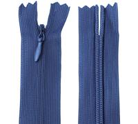AERZETIX - C61928 - Juego de 10 Cremalleras invisibles 65cm no separables - cierre de cremallera - color azul real - marroquinería pantalones vaqueros vestido falda costura ropa