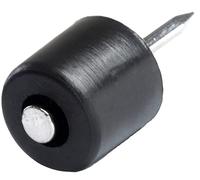 AERZETIX - C61985-200x Portaestantes soporte para estante con clavo Ø9mm redondo Virelles de plástico negro
