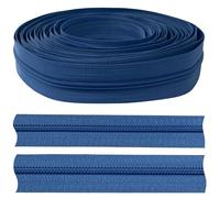 AERZETIX - C62634 - Cremallera espiral 5 metros N°5 sin cursor - color: azul francés - en nylon - cierre de cremallera funda de protección prenda cojín falda vestido jeans chaleco