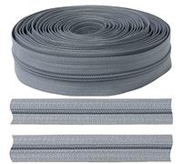 AERZETIX - C62692 - Cremallera espiral 5 metros N°5 sin cursor - color: gris plomo - en nylon - cierre de cremallera funda de protección prenda cojín falda vestido jeans chaleco