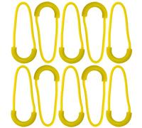 AERZETIX - C62963 - Juego de 10 Cordones/tiradores decorativos con punta en plástico para cursor de cremallera - para maleta anorak chaqueta mochila deportivo - color amarillo
