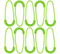 AERZETIX - C62964 - Juego de 10 Cordones/tiradores decorativos con punta en plástico para cursor de cremallera - para maleta anorak chaqueta mochila deportivo - color verde