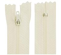 AERZETIX - C63239 - Juego de 10 Cremalleras en espiral N°3 no separable 20cm en nylon - cursor autoblocante en metal - color crudo - ropa costura pantalones mercería