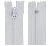 AERZETIX - C63527 - Juego de 10 Cremalleras en espiral N°3 no separable 60cm en nylon - cursor autoblocante en metal - color blanco - ropa costura pantalones mercería