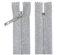 AERZETIX - C63861 - Juego de 10 cremalleras con dientes en plastico inyectado N°3 16cm no separables - cursor en metal - color plata - ropa costura mercería chaqueta