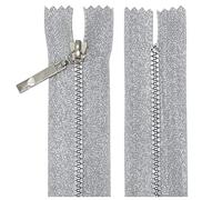 AERZETIX - C63862 - Juego de 10 cremalleras con dientes en plastico inyectado N°3 18cm no separables - cursor en metal - color plata - ropa costura mercería chaqueta