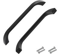 AERZETIX - C63893 - Juego de 2 tiradores para mueble distancia entre ejes 128mm - puerta armario alacena cajón decoración interior cocina salón montaje - en metal - acabado negro mate