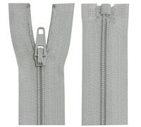 AERZETIX - C64029 - Juego de 2 Cremalleras en espiral N°3 40cm reforzadas autoblocantes separables - en nylon - color: gris pastel - tirador cursor malla ropa costura mercería