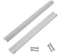 AERZETIX - C64313 - Juego de 2 tiradores para mueble distancia entre ejes 192mm - puerta armario alacena cajón decoración interior cocina salón montaje - en aluminio - color plata mate