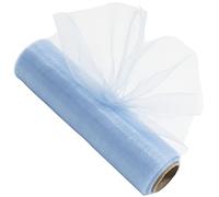 AERZETIX - C64706 - Cinta en organza organdí 16cm x 9 metros de decoración - velo proyectos creativos costura mercería arte embalaje regalo fiesta cumpleaños boda - color azul cielo