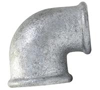 AERZETIX - C64918 - Codo reducido en hierro fundido 3/4'' x 1/2" a 90° hembra-hembra - racor de tubo roscado para atornillar - acabado galvanizado - fontanería calefacción instalación de agua