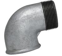 AERZETIX - C65050 - Codo en hierro fundido 1 1/2" macho-hembra a 90° - racor tubo roscado para atornillar - acabado galvanizado - fontanería calefacción instalación de agua alimentación