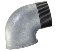 AERZETIX - C65055 - Codo en hierro fundido 2'' macho-hembra a 90° - racor tubo roscado para atornillar - acabado galvanizado - fontanería calefacción instalación de agua alimentación