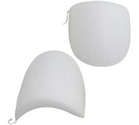 AERZETIX - C65176 - Par de hombreras para ropa 140x115x18mm - mujer hombre mercería abrigos chaqueta trajes moda accesorios costura camisa vestido - color: blanco - en espuma