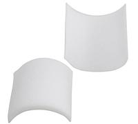 AERZETIX - C65177 - Par de hombreras para ropa 130x100x13mm - mujer hombre mercería abrigos chaqueta trajes moda accesorios costura camisa vestido - color: blanco - en espuma