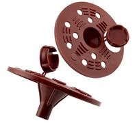 AERZETIX - C65196 - Juego de 50 arandelas/rosetas Ø6x63mm con tapa para fijación de paneles aislantes - en plástico - ladrillo madera placa poliestireno extruido trabajos soporte macizo hueco edificio