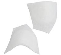 AERZETIX - C65202 - Par de hombreras acolchadas (izquierda y derecha) para ropa 205x130x10mm - mujer hombre abrigos chaqueta costura - color: blanco - en espuma, algodón/guata, tela no tejida