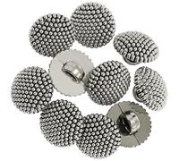 AERZETIX - C65699 - Juego de 10 Botones de coser de cola Ø11.5x8mm 18L L18 - color: plata - apertura 2.7mm - en plástico - mercería costura ropa confección tela aguja