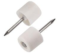 AERZETIX - C65848 - Juego de 100 Portaestantes soporte para estante con clavo Ø10mm x 21mm - tabla estantería - en plástico - color blanco - almacenaje fijación mueble biblioteca armario cajón