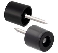 AERZETIX - C65849 - Juego de 100 Portaestantes soporte para estante con clavo Ø9mm x 19mm - tabla estantería - en plástico - color negro - almacenaje fijación mueble biblioteca armario cajón