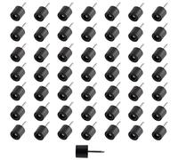 AERZETIX - C65849 - Juego de 50 Portaestantes soporte para estante con clavo Ø9mm x 19mm - tabla estantería - en plástico - color negro - almacenaje fijación mueble biblioteca armario cajón