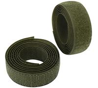 AERZETIX - C65904 - Cinta/rollo de scratch 20mm 1 metro auto agarre - organizador/sujetacables - tira enganche bolsa prenda correa - color: verde cedro - en poliamida y poliéster