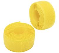 AERZETIX - C65938 - Cinta/rollo de scratch 25mm 1 metro auto agarre - organizador/sujetacables - tira enganche bolsa prenda correa - color: amarillo limón - en poliamida y poliéster