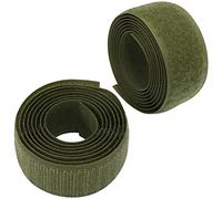 AERZETIX - C65942 - Cinta/rollo de scratch 25mm 1 metro auto agarre - organizador/sujetacables - tira enganche bolsa prenda correa - color: verde cedro - en poliamida y poliéster