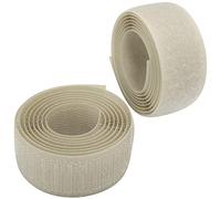 AERZETIX - C65952 - Cinta/rollo de scratch 25mm 1 metro auto agarre - organizador/sujetacables - tira enganche bolsa prenda correa - color: beige claro - en poliamida y poliéster