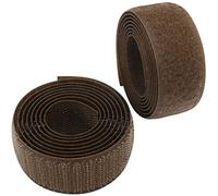 AERZETIX - C65955 - Cinta/rollo de scratch 25mm 1 metro auto agarre - organizador/sujetacables - tira enganche bolsa prenda correa - color: cacao - en poliamida y poliéster