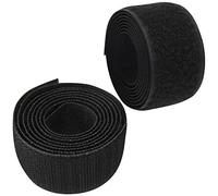 AERZETIX - C65958 - Cinta/rollo de scratch 30mm 1 metro auto agarre - organizador/sujetacables - tira enganche bolsa prenda correa - color: negro - en poliamida y poliéster