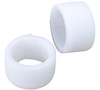 AERZETIX - C65974 - Cinta/rollo de scratch 40mm 1 metro auto agarre - organizador/sujetacables - tira enganche bolsa prenda correa - color: blanco - en poliamida y poliéster
