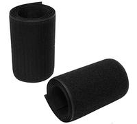 AERZETIX - C66015 - Cinta/rollo de scratch 100mm 1 metro auto agarre - organizador/sujetacables - tira enganche bolsa prenda correa - color: negro - en poliamida y poliéster