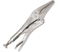 AERZETIX - C68487 - Alicates de bloqueo con pico largo mordaza dentada - longitud 225mm - pinza autobloqueante ajustable de sujeción multifuncional rápido - en acero al carbono