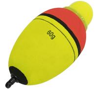 AERZETIX - C68871 - Flotador tapón Luminoso 60 g Rojo y Verde para Pescar Depredadores lucioperca bagres Trucha - Longitud 98mm - diámetro 45mm - Gancho caña de Pescar Pescado
