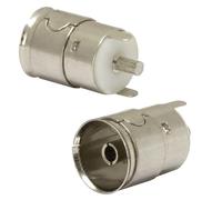 AERZETIX - C69057 - Juego de 2 Conectores de antena RF hembra recto - para soldar - adaptador