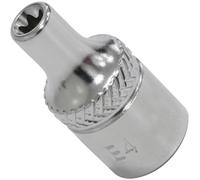 AERZETIX - C70939 - Llave de vaso 1/4" E4 x 25mm con huella estrella E - llave de trinquete mecánica - en acero CR-V - color plata