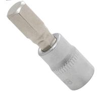 AERZETIX - C71014 - Vaso de destornillador hexagonal 1/4'' monobloque 8mm x 37mm a 6 lados - DIN 3120 - punta para llave de trinquete manual - en acero CR-V 6150 AISI S2 HRC 58-62