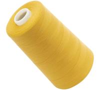 AERZETIX - C72118 - Bobina cónica de hilo de coser 120 (40/2) 4000 m - en poliéster - color amarillo mostaza - confección mercería cuerda cordón costura ropa marroquinería