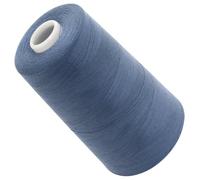 AERZETIX - C72678 - Bobina cónica de hilo de coser 120 (40/2) 4000 m - en poliéster - color azul gris intenso - confección mercería cuerda cordón costura ropa marroquinería