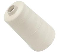 AERZETIX - C72878 - Bobina cónica de hilo de coser 120 (40/2) 4000 m - en poliéster - color blanco ahumado - confección mercería cuerda cordón costura ropa marroquinería
