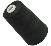 AERZETIX - C72915 - Bobina cónica de hilo de coser 120 (40/2) 4000 m - en poliéster - color negro verde - confección mercería cuerda cordón costura ropa marroquinería