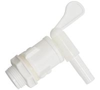 AERZETIX - C73870 - Grifo válvula macho 3/4" para barril bidón - en plástico - color blanco - conector canela recipiente depósito tanque agua tapón roscado