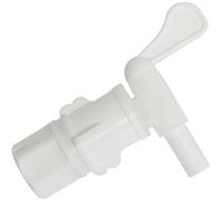 AERZETIX - C73884 - Grifo válvula macho 1/2" para barril bidón - en plástico - color blanco - conector canela recipiente depósito tanque agua tapón roscado