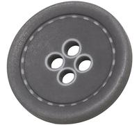 AERZETIX - C73950 - Juego de 10 Botones de coser redondos "motivo costura" Ø20x3mm con 4 agujeros 32L L32 - apertura 2mm - color gris y blanco - en plástico - abrigos mercería ropa decoración