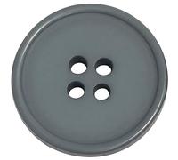 AERZETIX - C74055 - Juego de 10 Botones de coser redondos Ø15x2mm con 4 agujeros L24 24L con borde - en plástico - color gris - diámetro de apertura 1.5mm - mercería costura ropa decoración