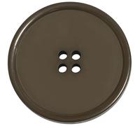 AERZETIX - C74074 - Juego de 10 Botones de coser redondos Ø25x3mm con 4 agujeros L40 40L con borde - en plástico - color marrón - diámetro de apertura 1.5mm - mercería costura ropa decoración