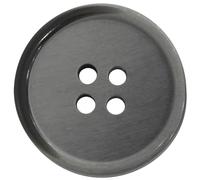AERZETIX - C74156 - Juego de 10 Botones de coser redondos Ø20x2.8mm con 4 agujeros 32L L32 con borde - coloración negro - en plástico - apertura 2mm - moda mercería costura ropa decoración