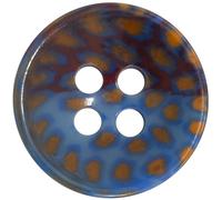 AERZETIX - C74170 - Juego de 10 Botones de coser redondos Ø13x2mm efecto "pavo real" con 4 agujeros 20L L20 - apertura 1.8mm - color azul beige burdeos - en plástico - mercería costura ropa