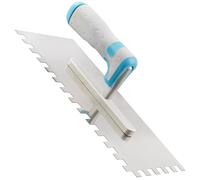 AERZETIX - C74293 - Llana talocha dentada 10mm - llana dentada para baldosas - espátula de dientes - herramienta manual para construcción - albañilería/mampostería/yeso - mango de caucho - acero